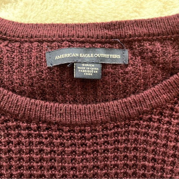 AMERICAN EAGLE Maroon sweater with arm cutouts - Picture 6 of 8